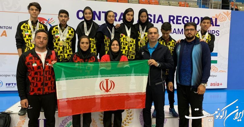 هشت طلا و چهار نقره بر گردن نوجوانان بدمینتون ایران در آسیای میانه