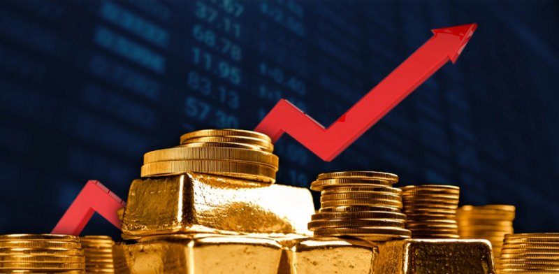قیمت طلا به بالاترین حد خود در یک ماهه اخیر رسید