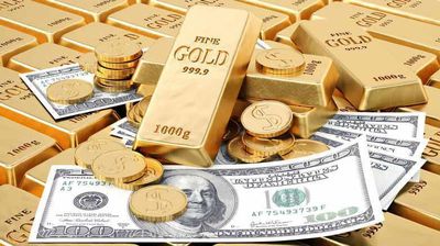 ارزش دلار پایین آمد طلا صعود کرد